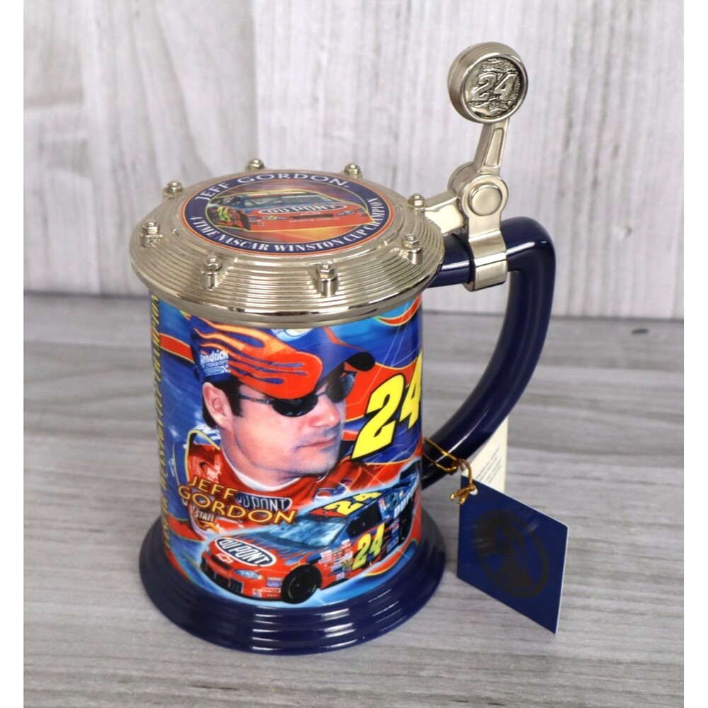 THE FRANKLIN MINT JEFF GORDON NASCAR #24  COLLECTORS TANKARD STEIN